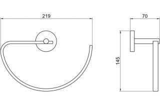 Полотенцедержатель  Aquatek Бетта AQ4621CR хром